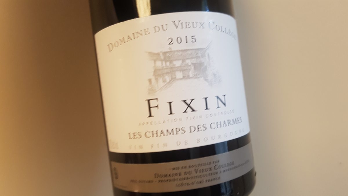 Domaine du Vieux Collège Fixin Les Champs des Charmes 2015 Bourgogne Vinogusto